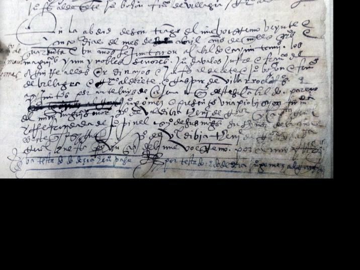 Extracto de Libro Becerro. Acta del Cabildo de Santiago del 25 de abril de 1541.